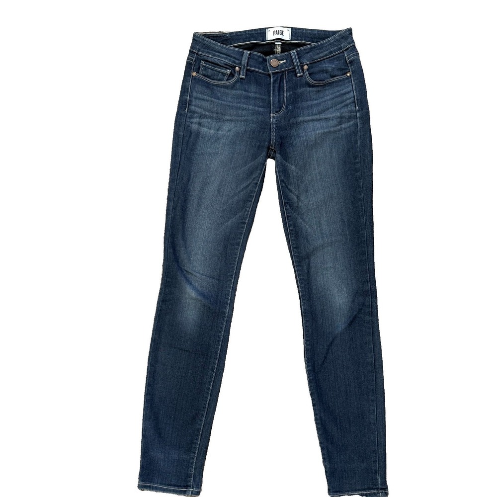 PAIGE Verdugo Ankle Skinny Jeans 27 Slim Stretch Dark Wash Blue Women Cigarette